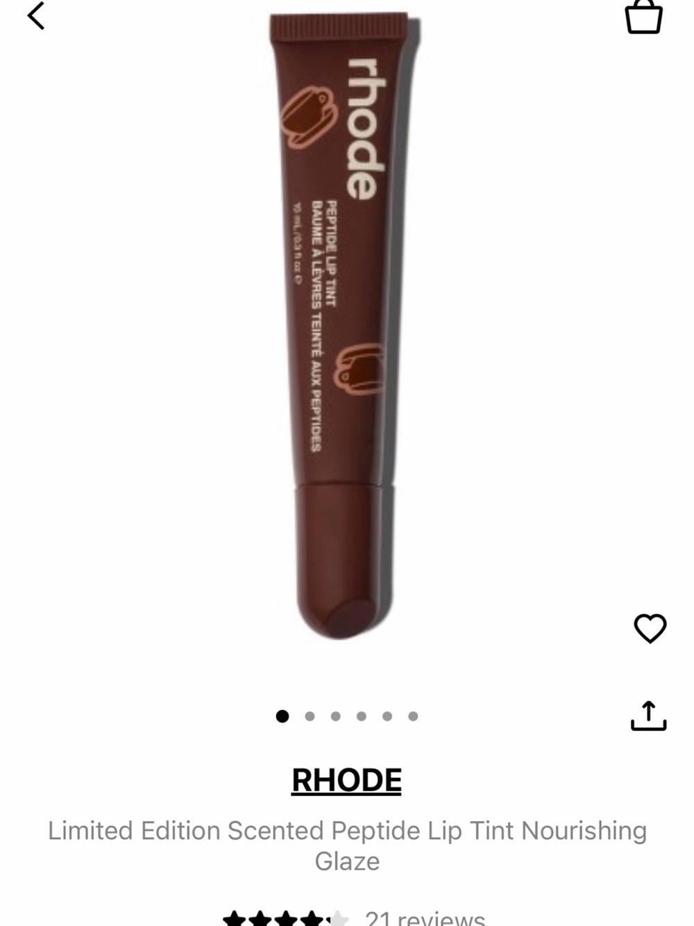 RHODE LIMITED EDITION SCENTED PEPTIDE LIP TINT NOURISHING